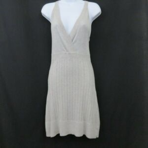 Lumiere Silver Gray Knit Dress Sparkly Club Party